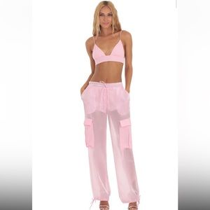 Lucy In The Sky Pink Cargo Pant Set